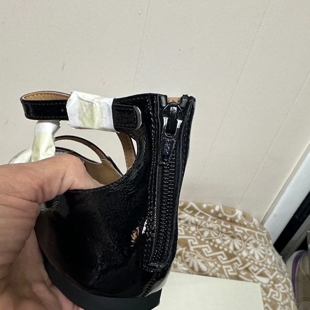 Sun + Stone Women's Cecillee Triple Strap Mary Jane Flats NWT